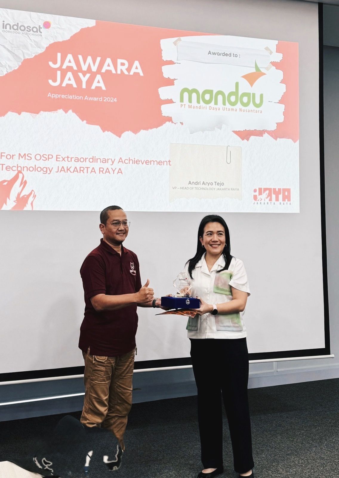 Outstanding Achievement by PT Mandiri Daya Utama Nusantara!